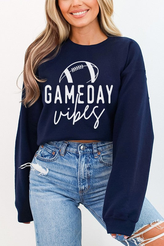 Fall Football Gameday Vibes Graphic Sweatshirt