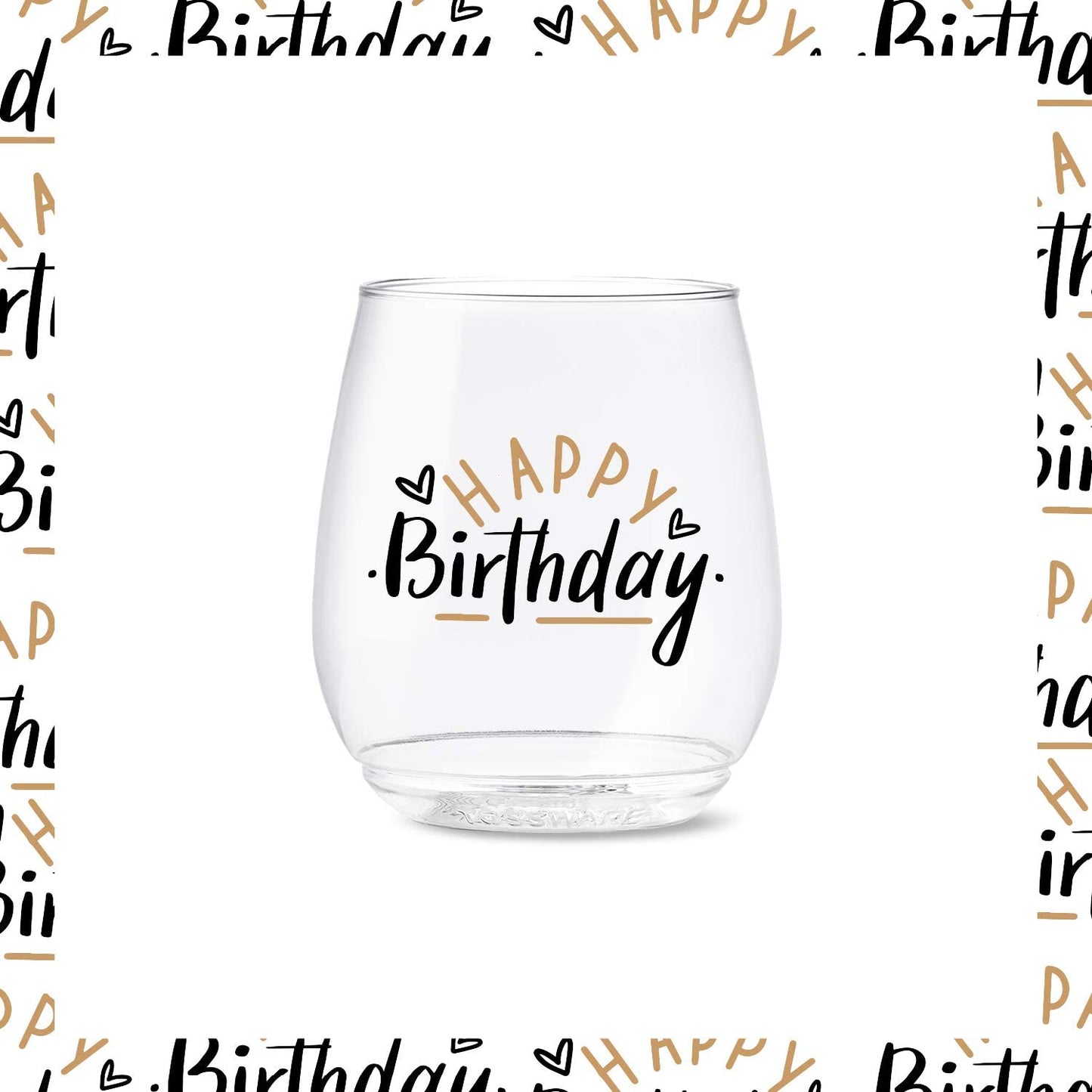 HAPPY BIRTHDAY WINE TUMBLERS - 2 Pack