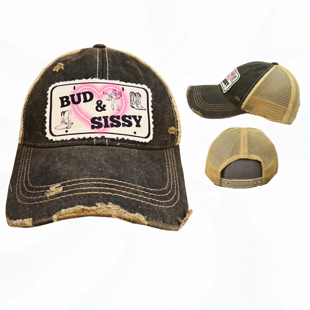 BUD & SISSY PINK NEON HEART HAT