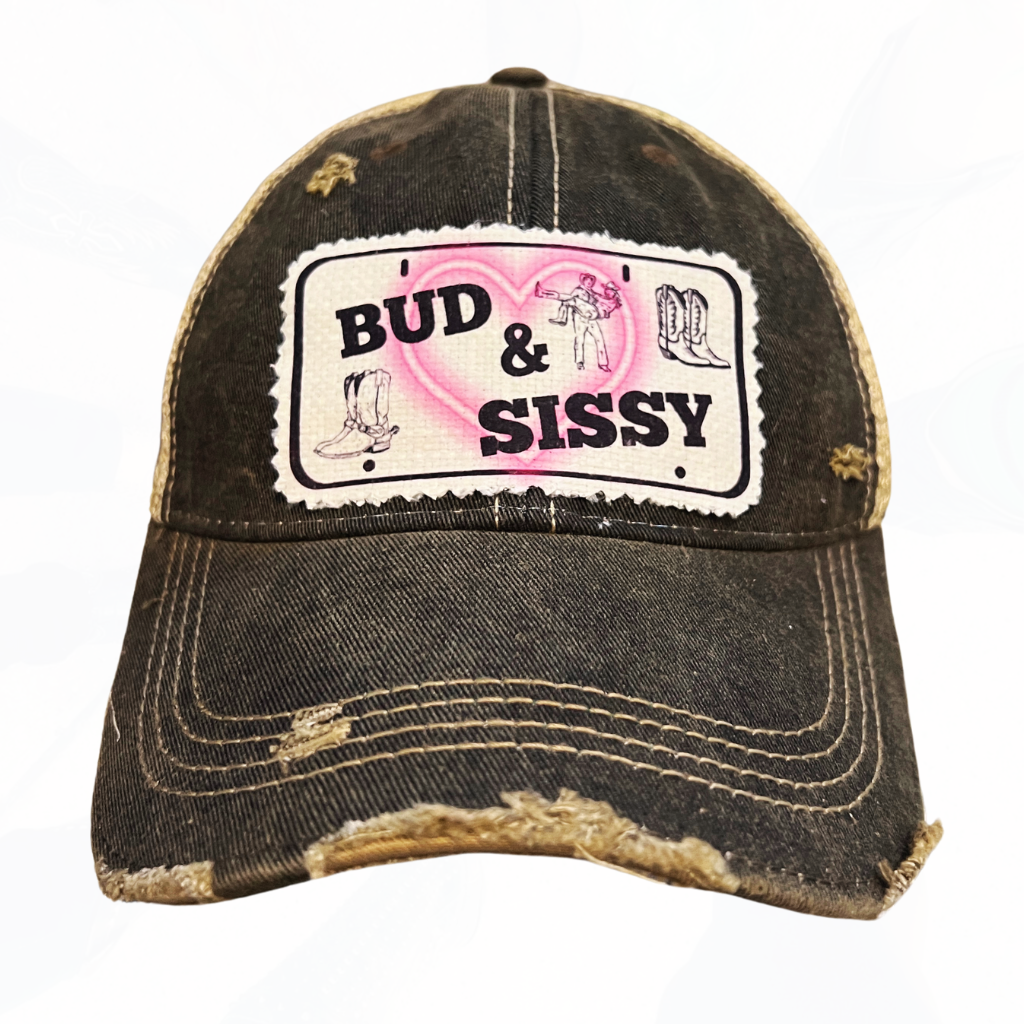 BUD & SISSY PINK NEON HEART HAT