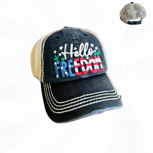 Hello Freedom Trucker Hat