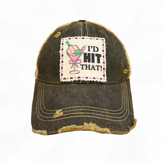 I'D HIT THAT PICKLE BALL COCKTAIL HAT