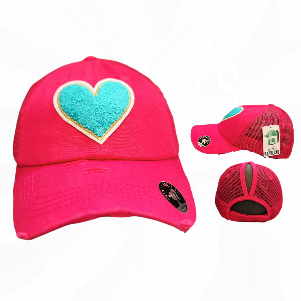 Texas Sistas FUZZY Heart Patch Hats