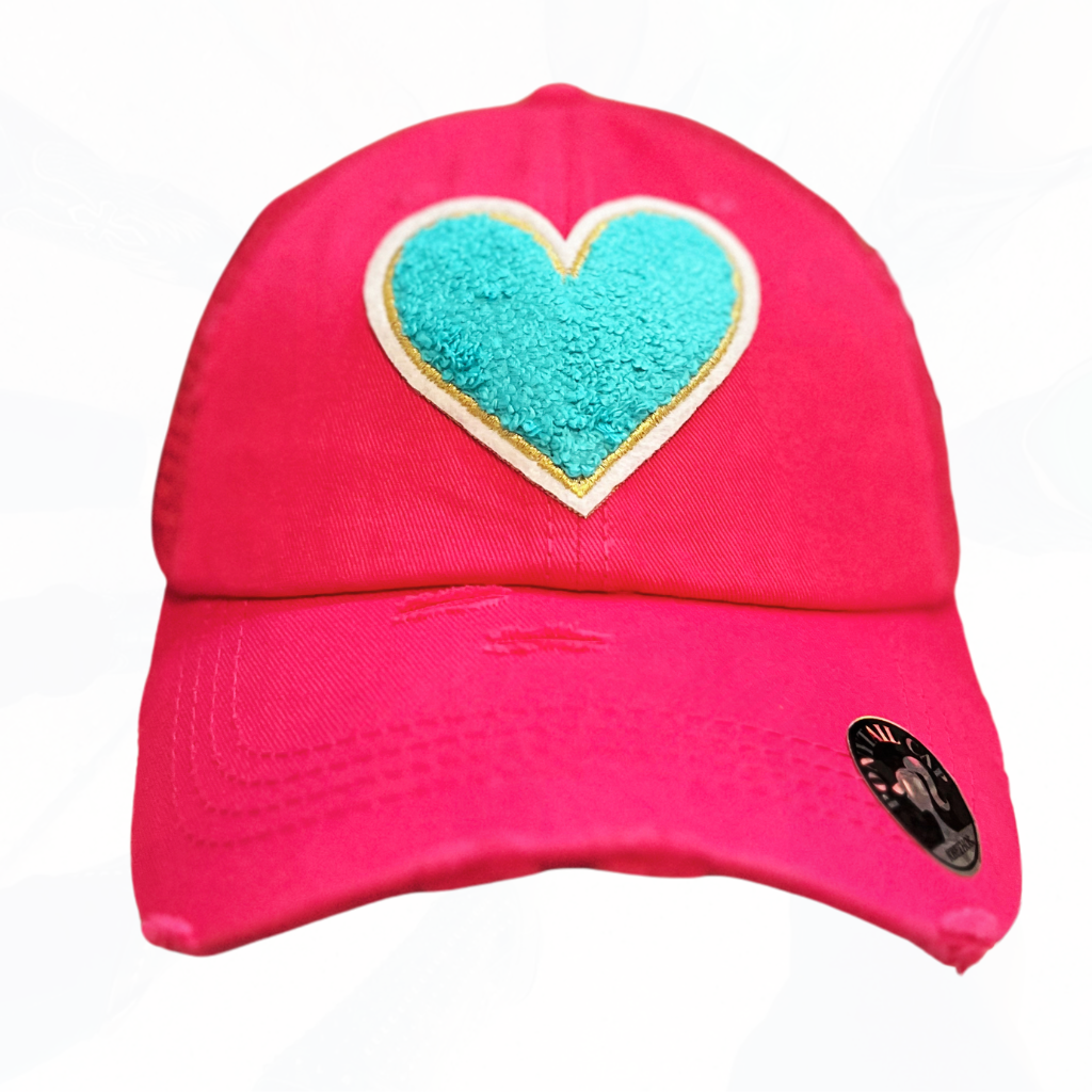 Texas Sistas FUZZY Heart Patch Hats