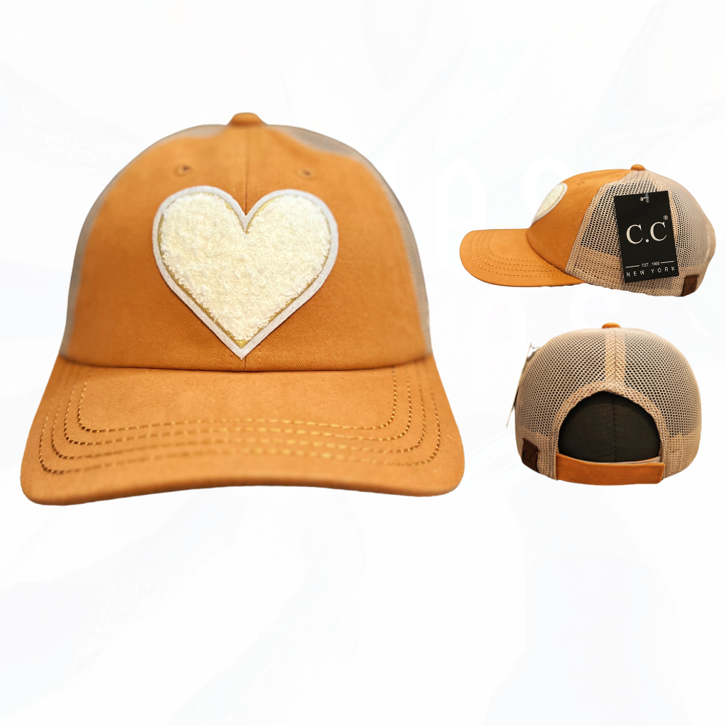 Texas Sistas FUZZY Heart Patch Hats