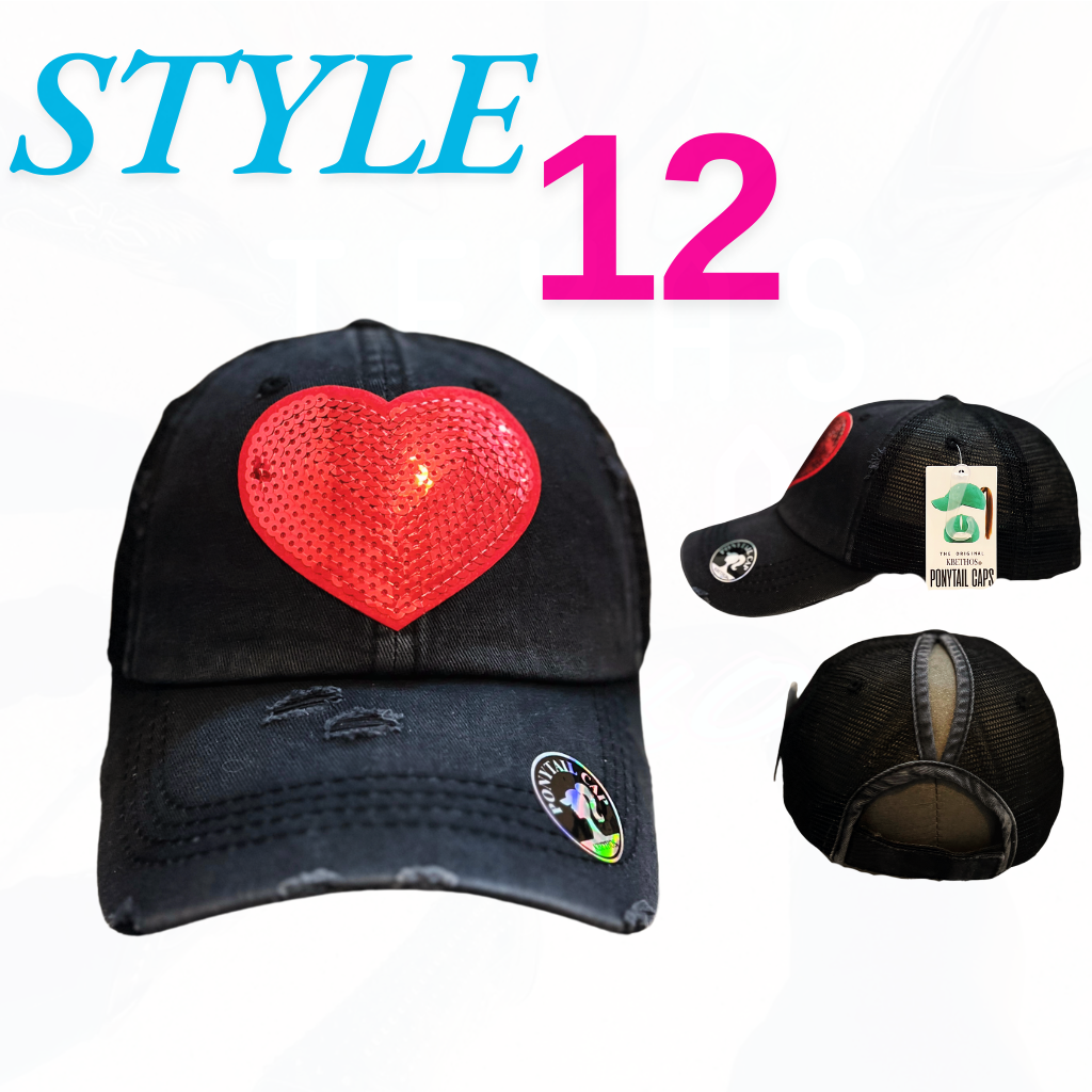 Texas Sistas Sequin Heart Patch Hats