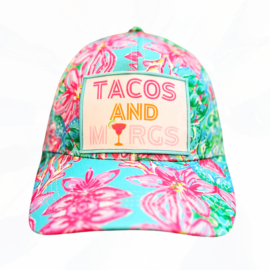 TACOS AND MARGS FLORAL HAT