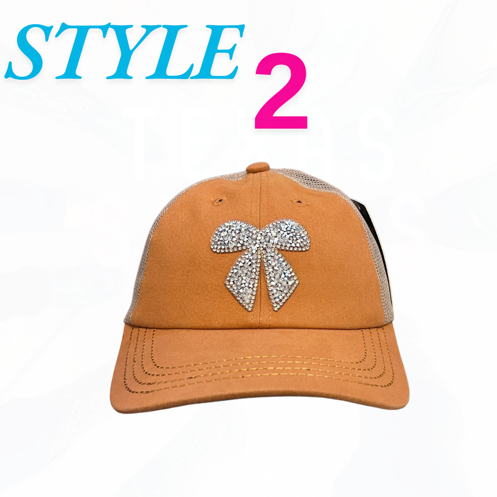 Texas Sistas Bling Bow Hats