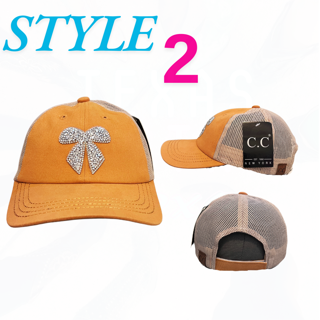 Texas Sistas Bling Bow Hats