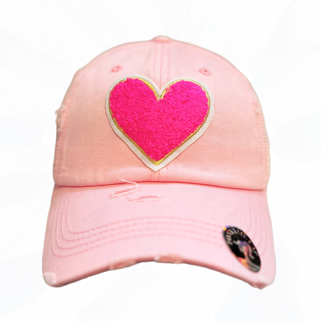 Texas Sistas FUZZY Heart Patch Hats