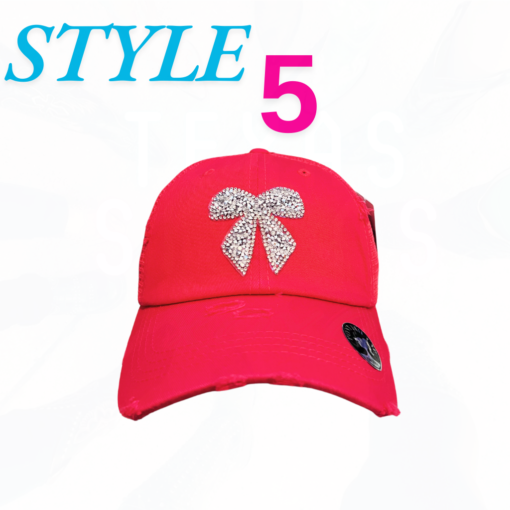 Texas Sistas Bling Bow Hats