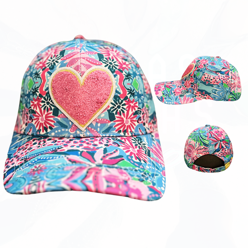 Texas Sistas FUZZY Heart Patch Hats