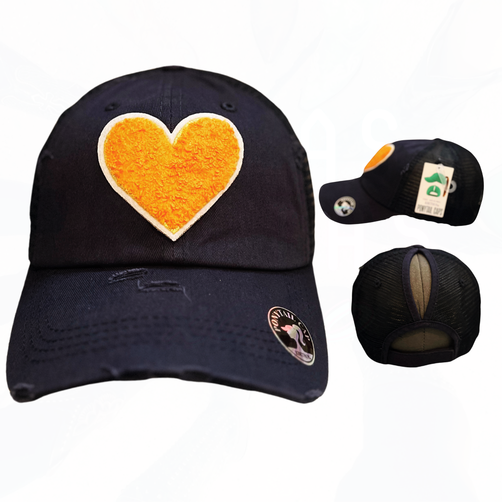 Texas Sistas FUZZY Heart Patch Hats