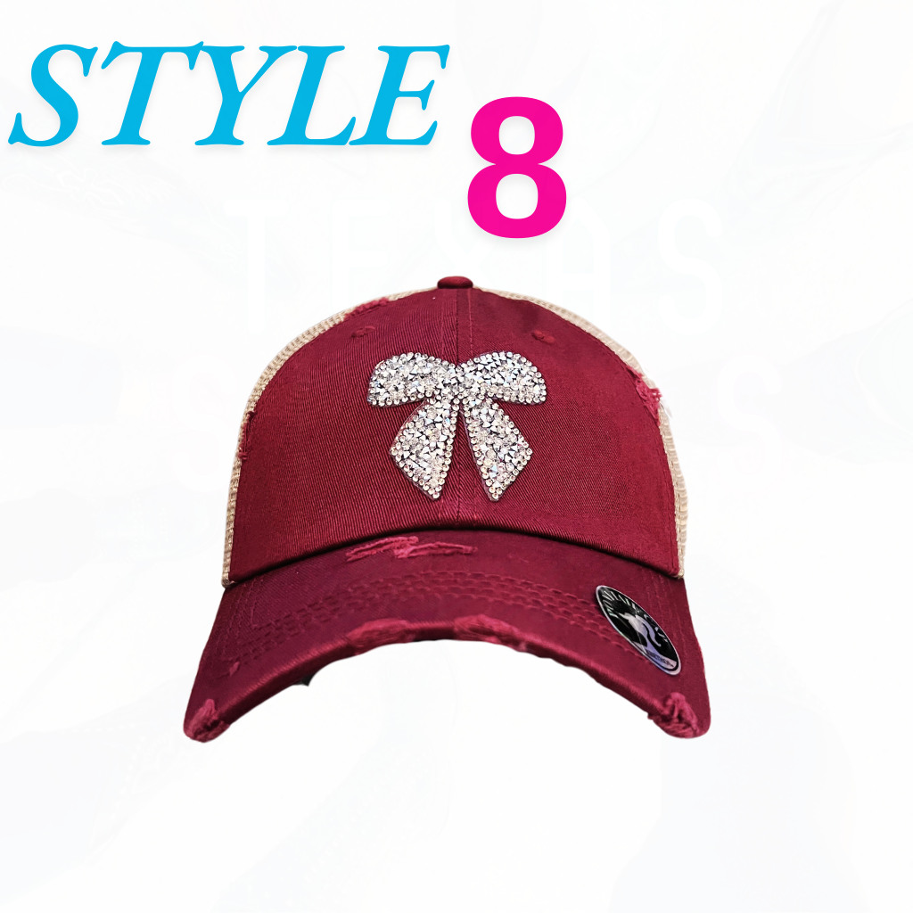 Texas Sistas Bling Bow Hats