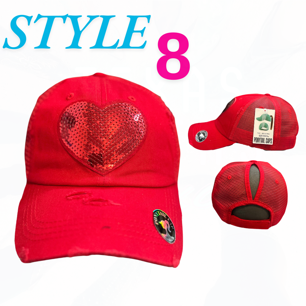 Texas Sistas Sequin Heart Patch Hats