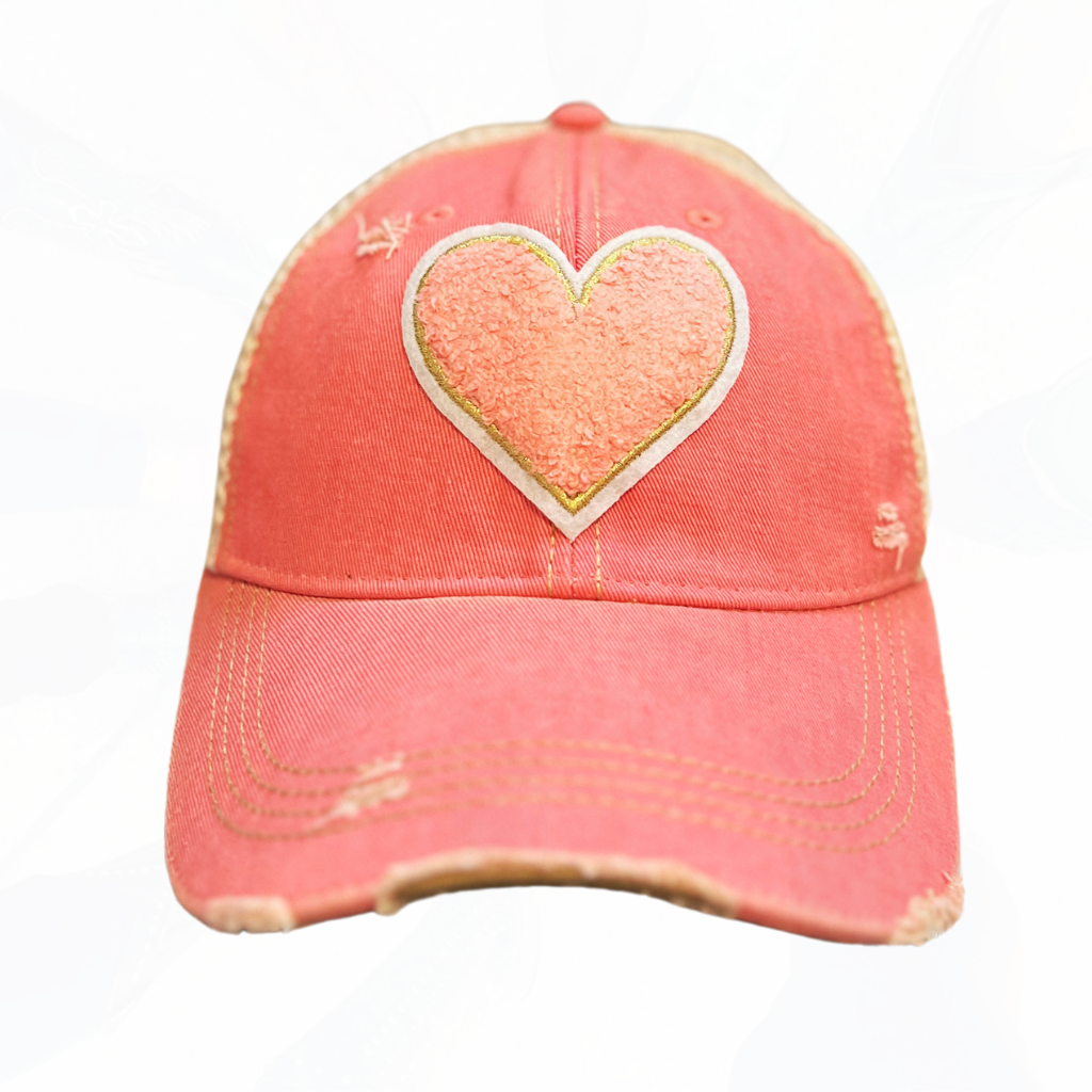 Texas Sistas FUZZY Heart Patch Hats