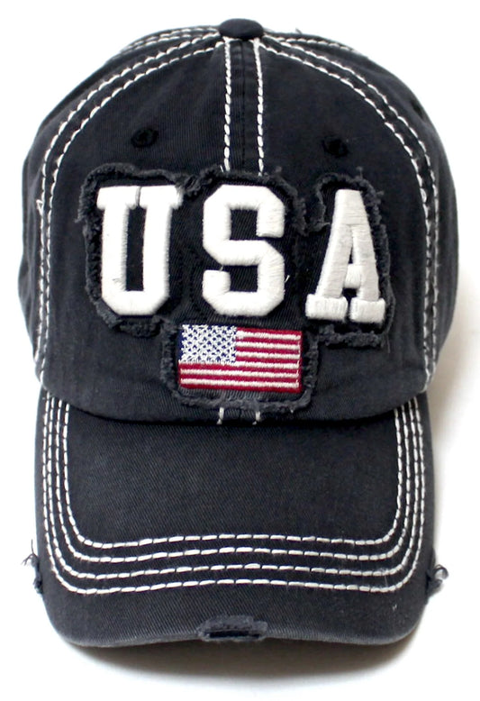 USA Flag Patch Hat