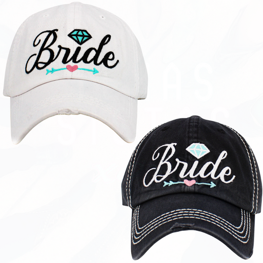 BRIDE Diamond Hat - Black or White