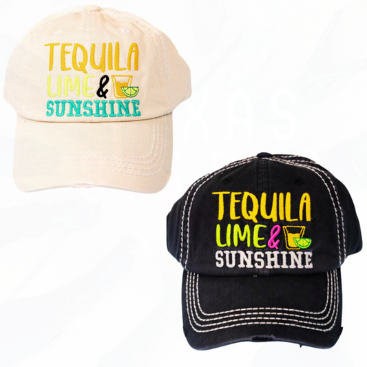 Tequila Lime & Sunshine Hats - Black or Stone