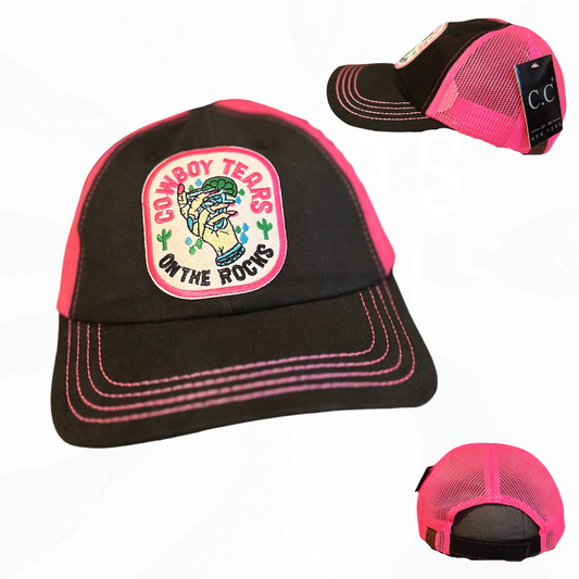 Cowboy Tears On The Rocks Trucker Hat