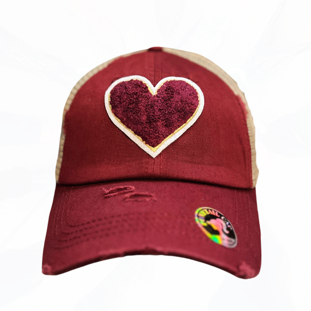 Texas Sistas FUZZY Heart Patch Hats