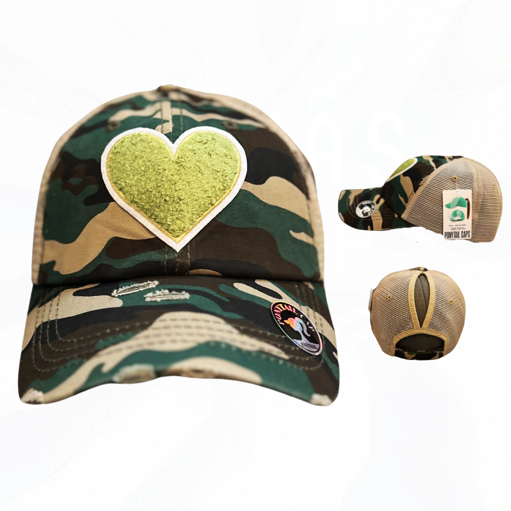 Texas Sistas FUZZY Heart Patch Hats