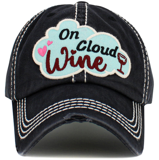 On Cloud Wine Distressed Hat