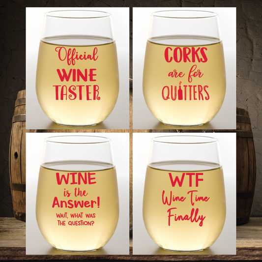 Wine Vibes Tumblers - 4 Pack